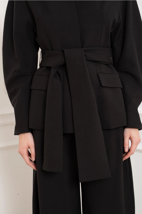 Ori Belted Kimono-Style Jacket