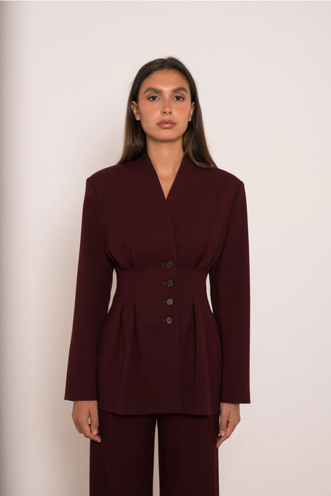 Ori Belted Peplum Jacket