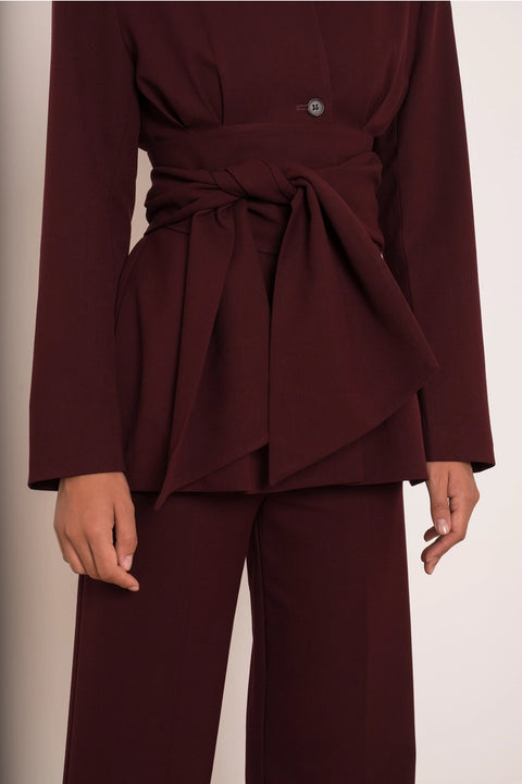 Ori Belted Peplum Jacket