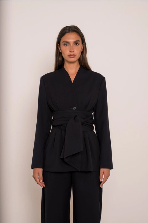 Ori Belted Peplum Jacket