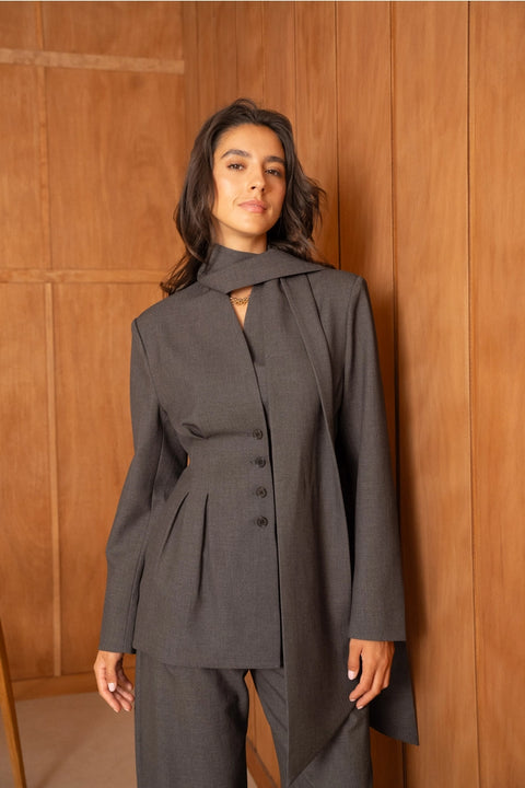Ori Belted Peplum Jacket