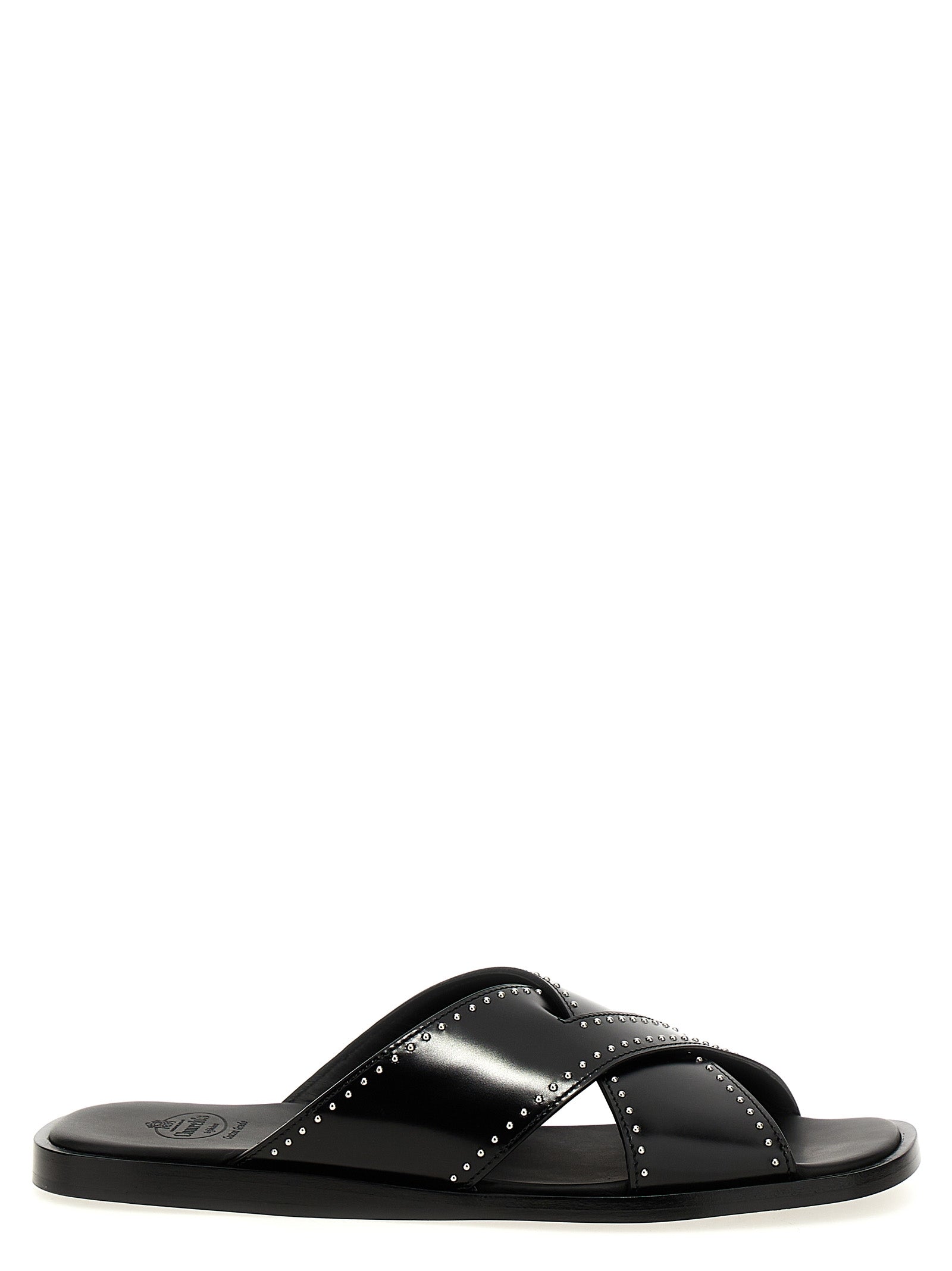 Oriyah Leather Sandals with Micro Studs