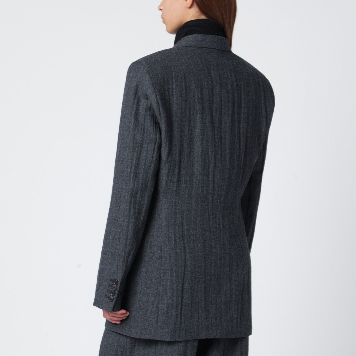 Our Legacy Grey wool-blend single-breasted jacket