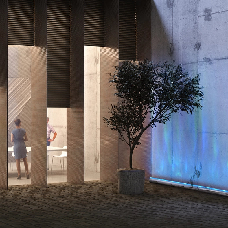 Outdoor ‎Waterproof Rgbw Ocean Wave Projection Light-Projection Light-EP Design Lab-39.5" x 4.5" x 3.5"-Silver-Urbanheer