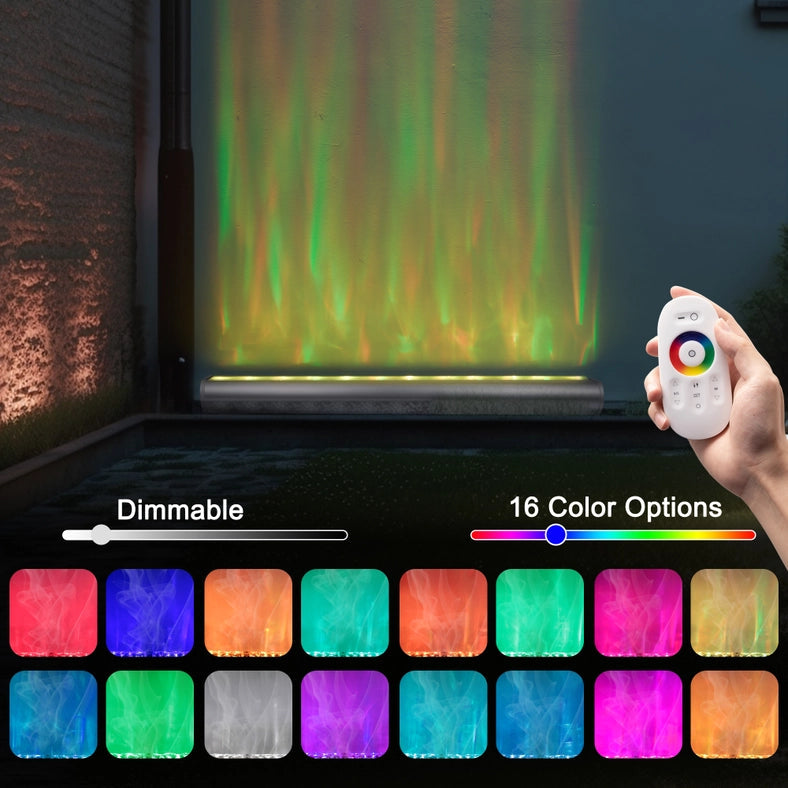 Outdoor ‎Waterproof Rgbw Ocean Wave Projection Light-Projection Light-EP Design Lab-39.5" x 4.5" x 3.5"-Silver-Urbanheer