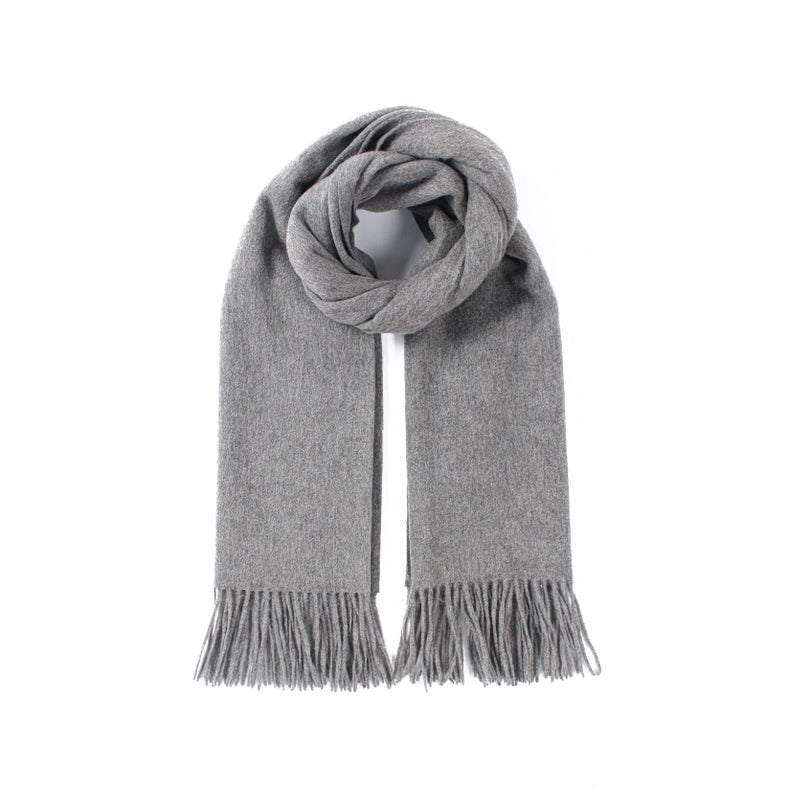Oversized Cashmere Scarf-Scarf-Pissenlit-200cm x 70cm-Medium Grey-Urbanheer