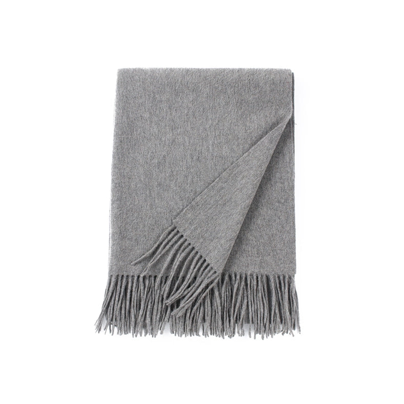 Oversized Cashmere Scarf-Scarf-Pissenlit-200cm x 70cm-Medium Grey-Urbanheer