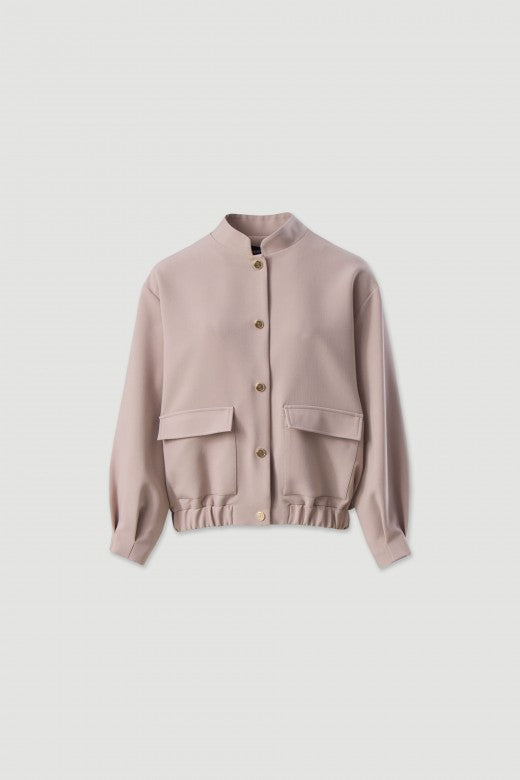 Oversized Coat with Patch Pockets-Coat-FERRACHE-S-Champagne-Urbanheer