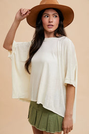 Oversized Garment Washed Dolman Tshirt Off White-T-Shirt-In Loom-S-Urbanheer