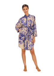 Oversized Shirt Dress - China Blue Blooms-Dress-Powder Design inc - US-OS-Blue-Urbanheer