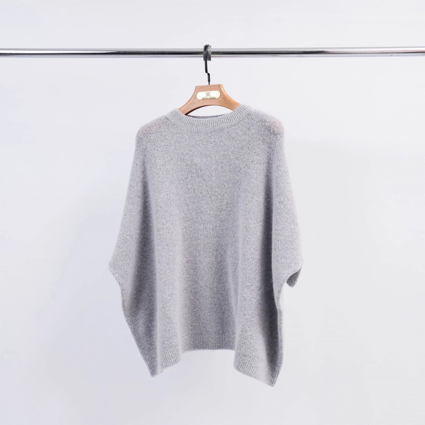 Oversized Short-Sleeve Sweater-Sweater-Cecile Wang-Yellow-Urbanheer