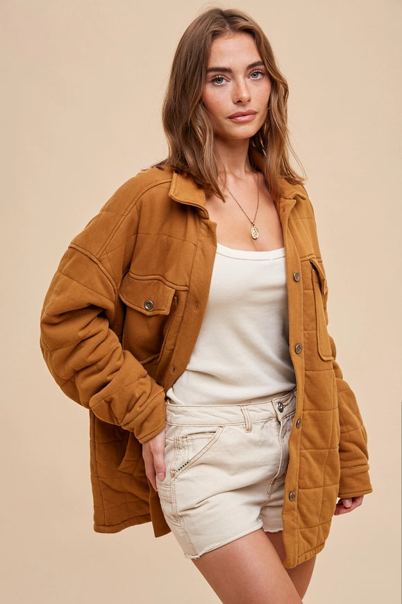 Oversized Thick Quilted Outerwear Camel-Outerwear-In Loom-S-Urbanheer