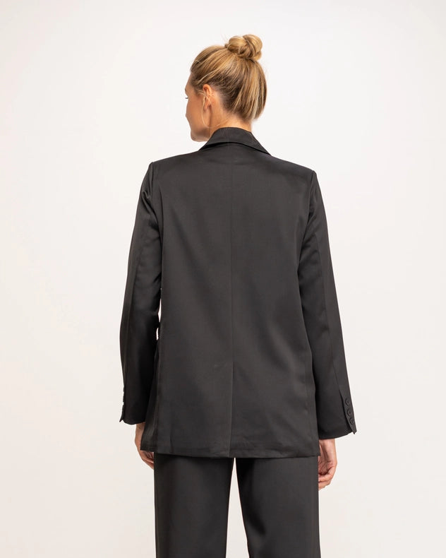 Oversized Satin Blazer Jacket-Jacket-Tantra-S-Urbanheer