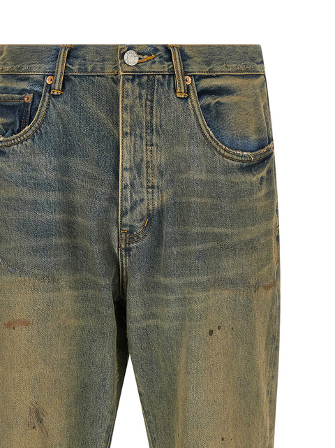 Purple P011 Dirty Oil Repair Jeans