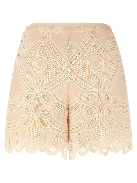 Elie Saab Macramé Embroidery Shorts