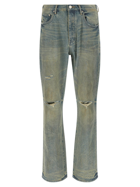 Purple P026 Dirty Fade Rip Boot Jeans