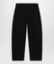 LEMAIRE Black cotton trousers with belt