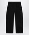 LEMAIRE Black cotton trousers with belt