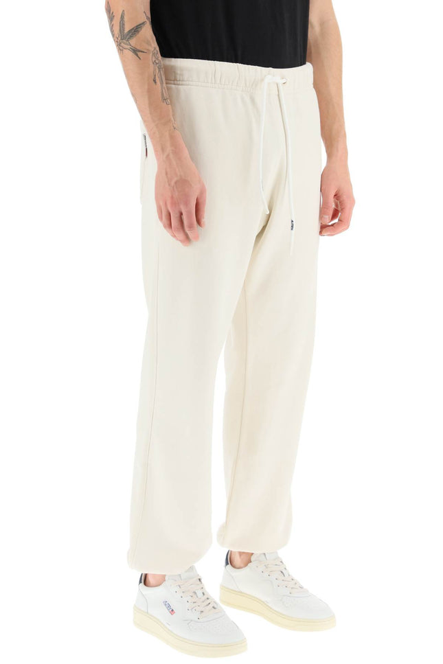 Autry Jogger Pants With Logo Patch White-Pants-AUTRY-Urbanheer