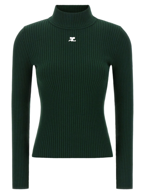 Courreges Reedition Rib Knit Sweater