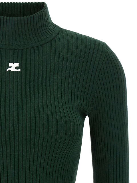 Courreges Reedition Rib Knit Sweater