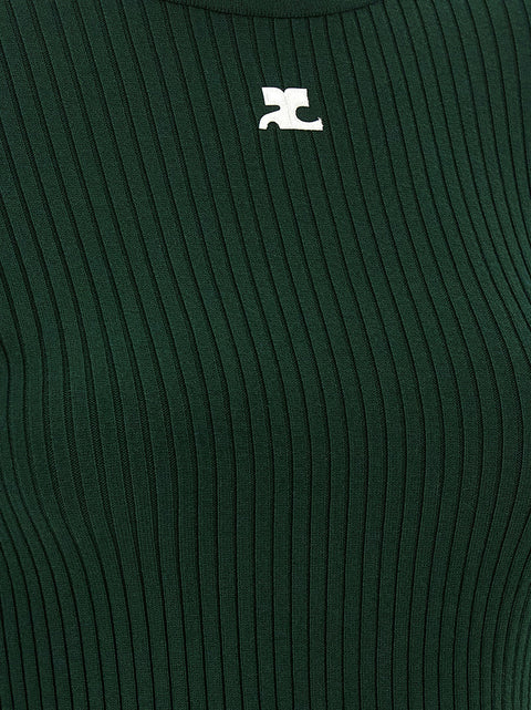 Courreges Reedition Rib Knit Sweater
