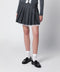 Self-Portrait SELF PORTRAIT Pleated wool mini skirt with lace trim in grey