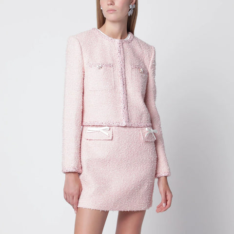 Self-Portrait SELF PORTRAIT Pink bouclé jacket