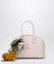 Self-Portrait SELF PORTRAIT Mini embossed leather bowling bag in pink