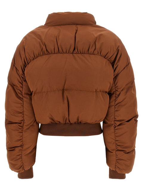 Elisabetta Franchi Down Jacket With Curled Sleeves