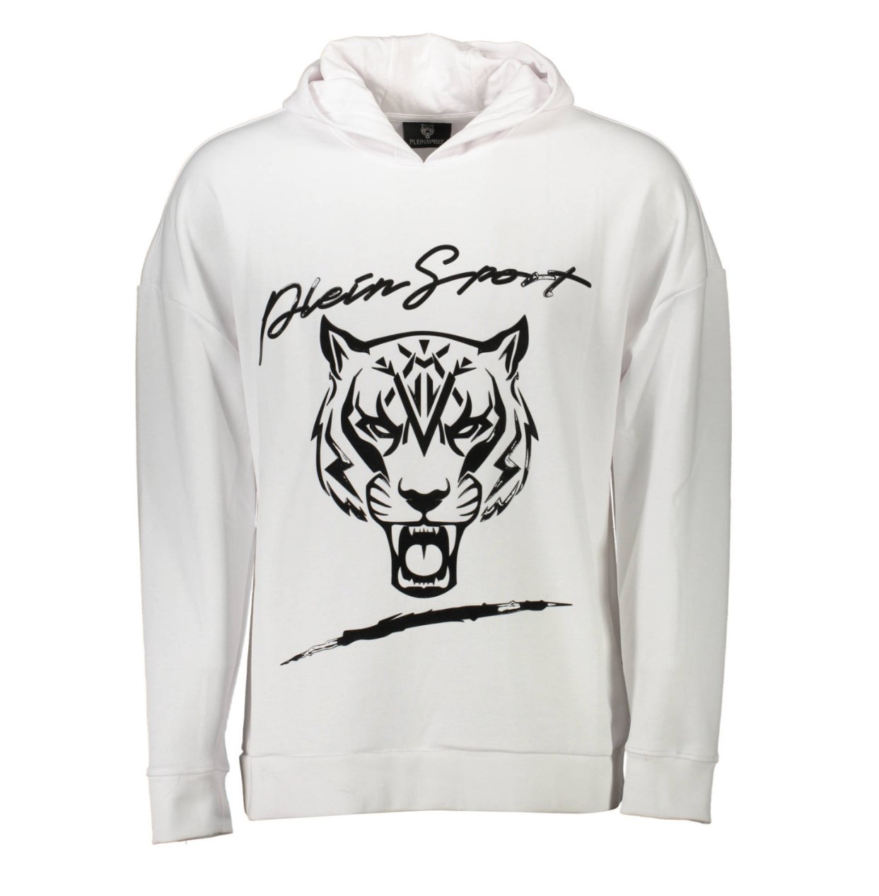 PLEIN SPORT SWEATSHIRT WITHOUT ZIP MAN WHITE-Sweaters & Hoodies-PLEIN SPORT-XL-Urbanheer