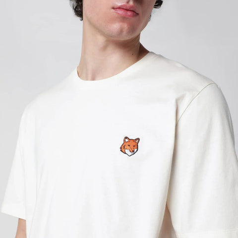 Maison Kitsuné Beige Fox Head Regular-Fit T-shirt