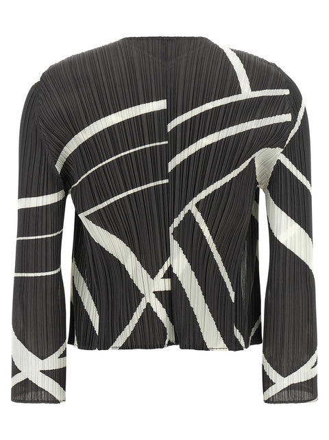 Pleats Please Issey Miyake Fold Line Cardigan
