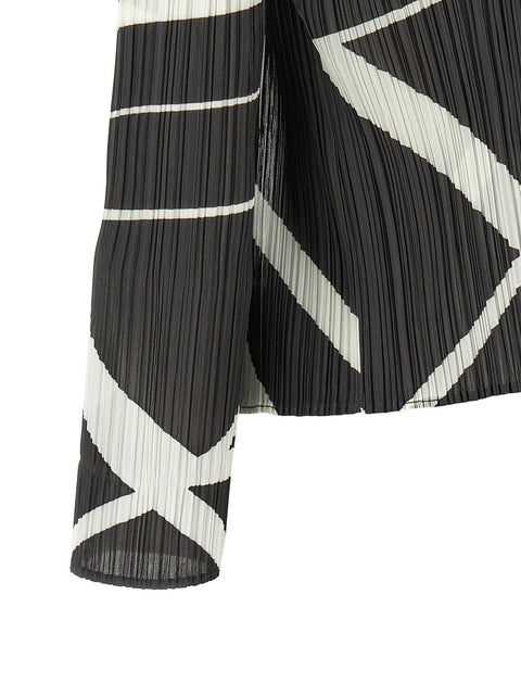 Pleats Please Issey Miyake Fold Line Cardigan