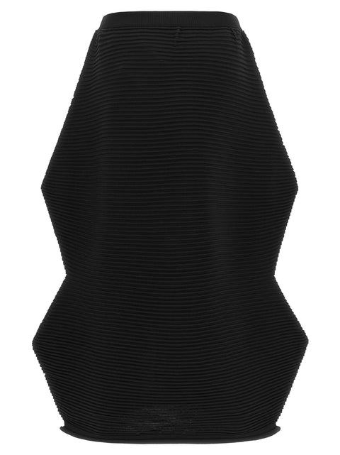 Pleats Please Issey Miyake Zig Zag Knit Skirt
