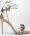 Aquazzura Papillon 105 metallic leather sandals in soft gold