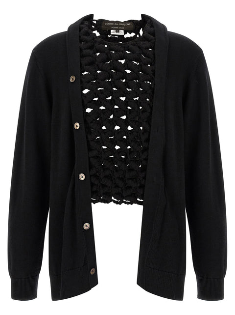 Comme Des Garçons Homme Plus Woven Insert Cardigan