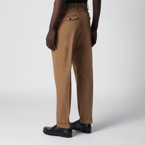 PT Torino Biscuit-colored cotton trousers