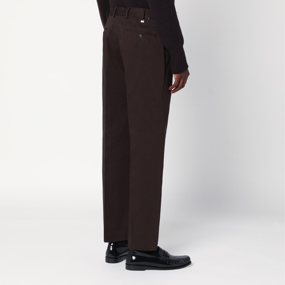 PT Torino Brown cotton trousers