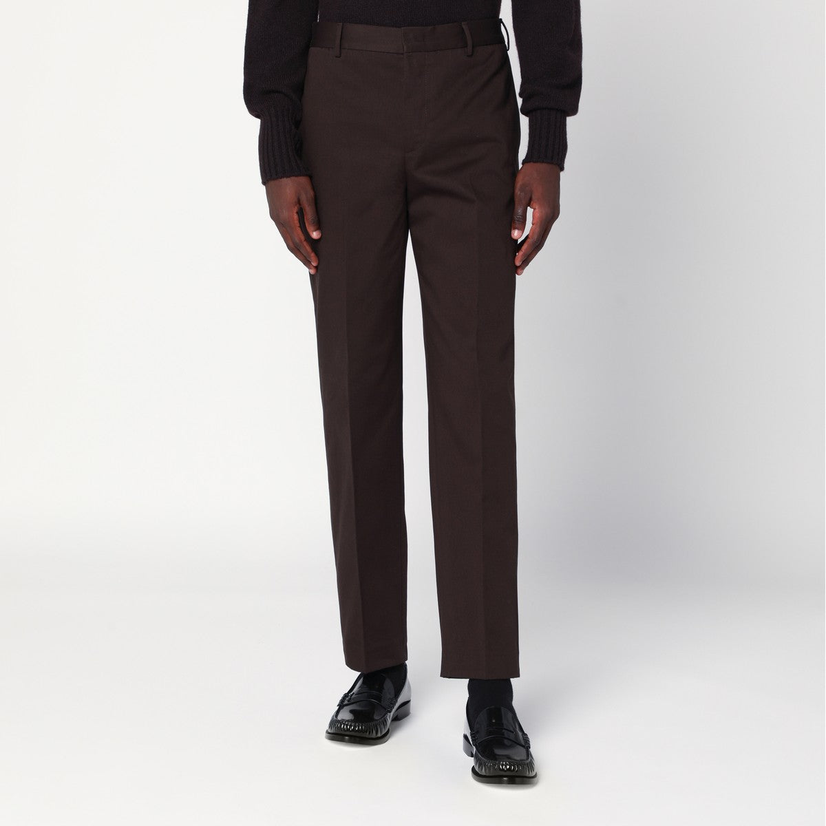 PT Torino Brown cotton trousers