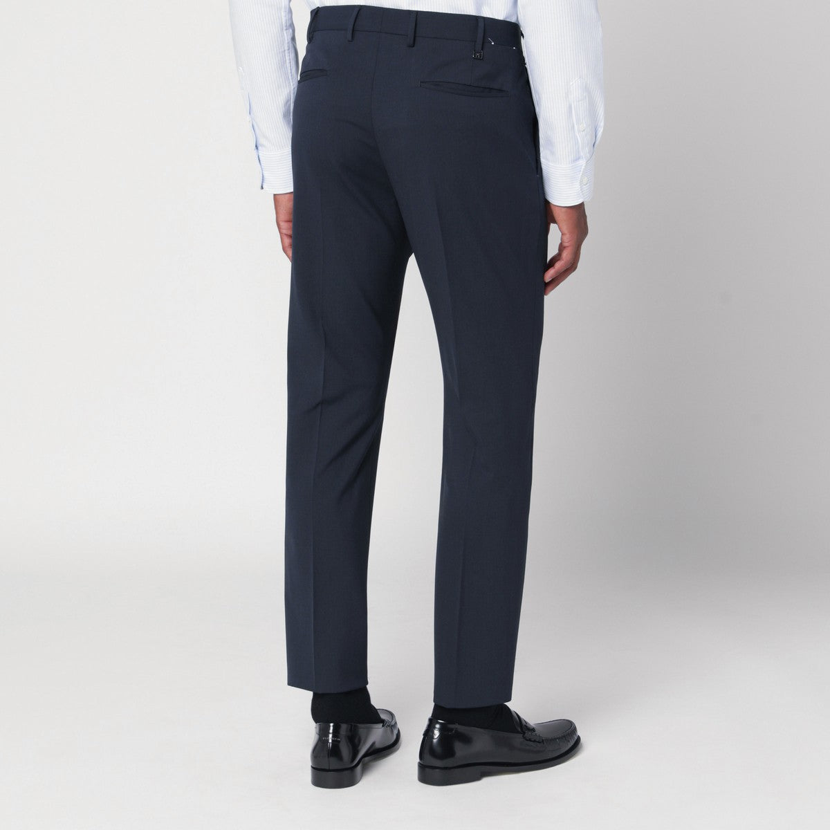 PT Torino Dieci navy blue trousers