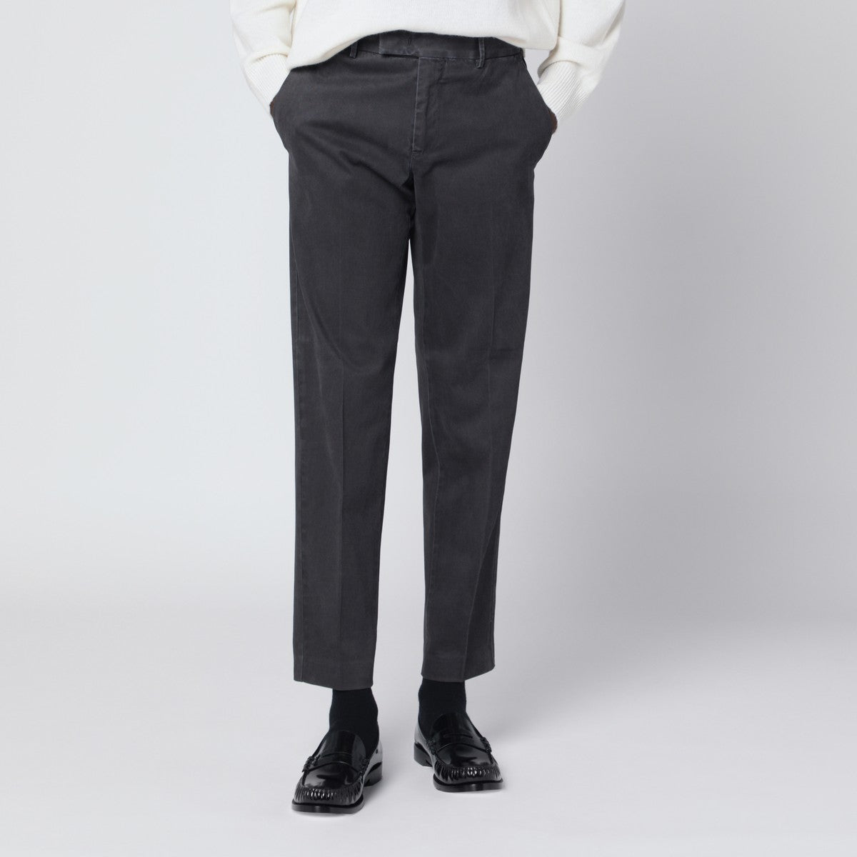 PT Torino Gray cotton trousers