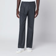 PT Torino Gray wool and cashmere trousers