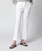 PT Torino Mid-rise flared cotton trousers in white