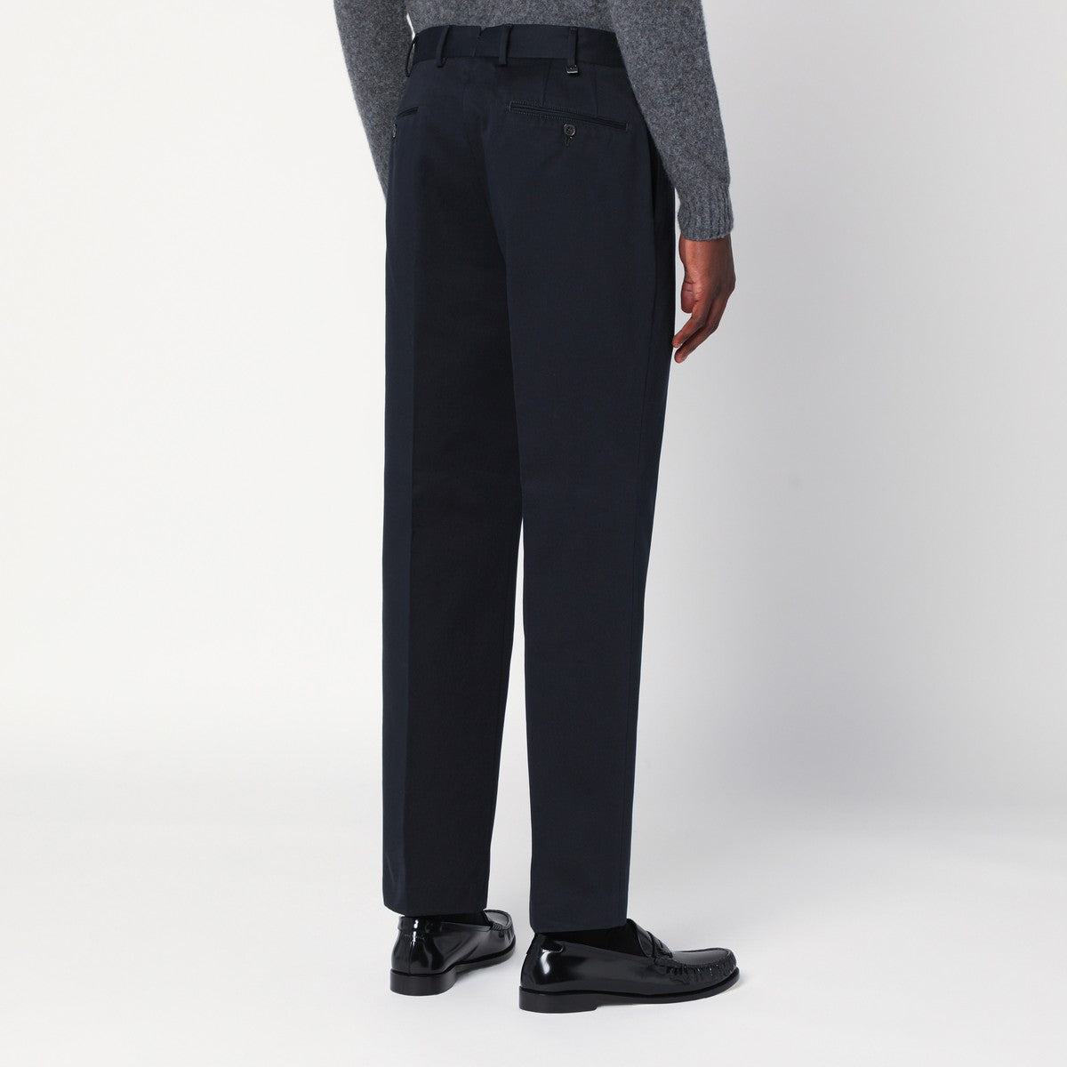PT Torino Navy blue cotton trousers