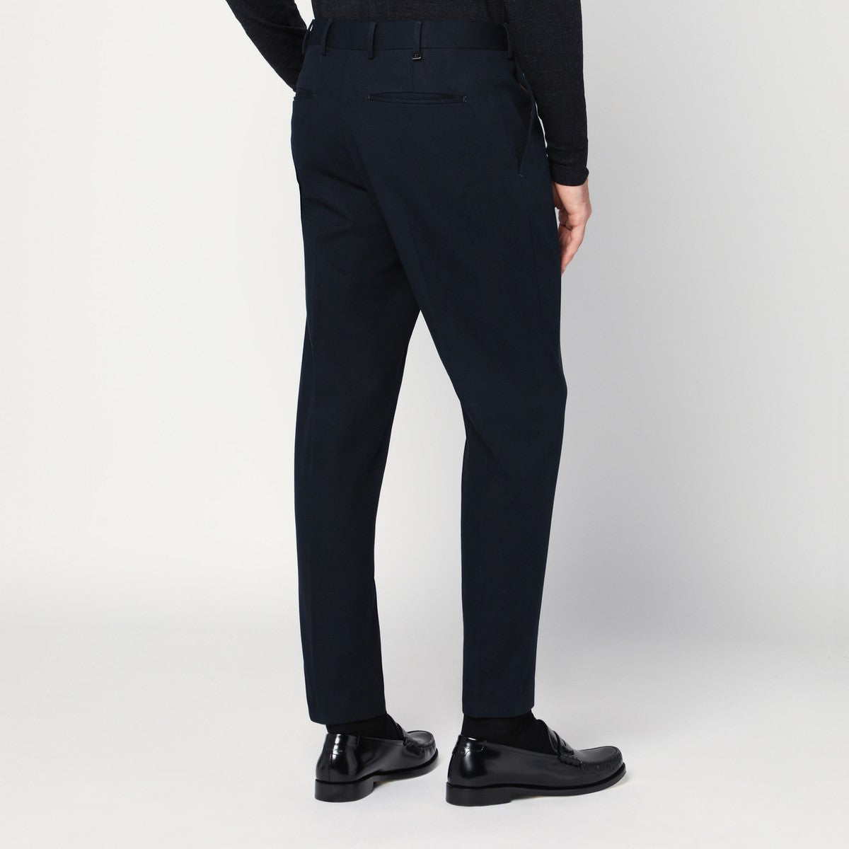 PT Torino Navy blue cotton trousers