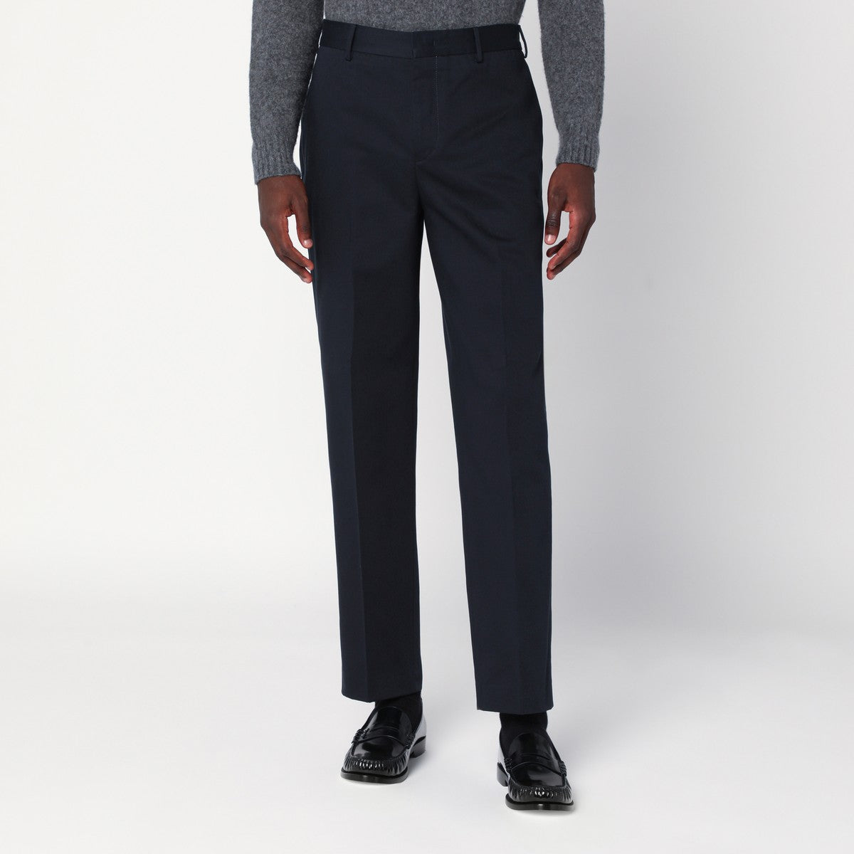 PT Torino Navy blue cotton trousers