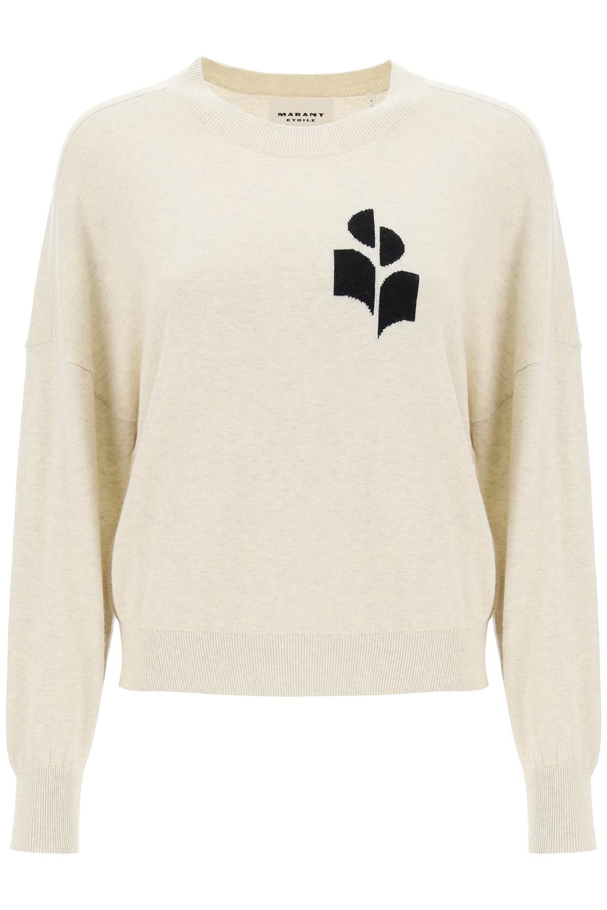 Neutro Isabel Marant Etoile Marisans Sweater With Logo Intarsia-Marant ETOILE-Neutro-34-Urbanheer