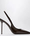 Paris Texas Lidia slingback pumps in ebony patent leather