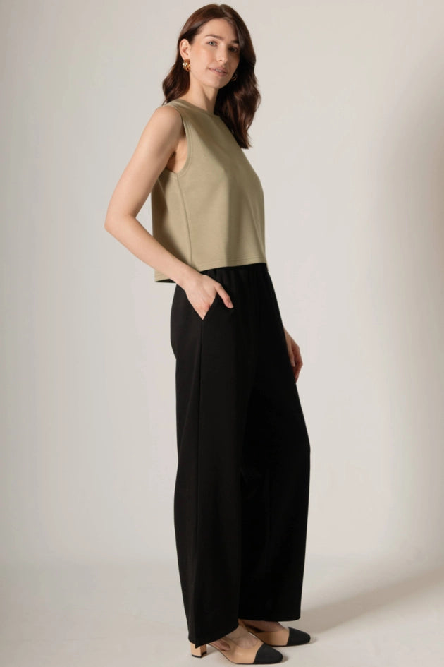 P. CILL Butter Modal Round Neck Sleeveless Top Lt. Olive-Top-P. CILL-XS-Lt. Olive-Urbanheer